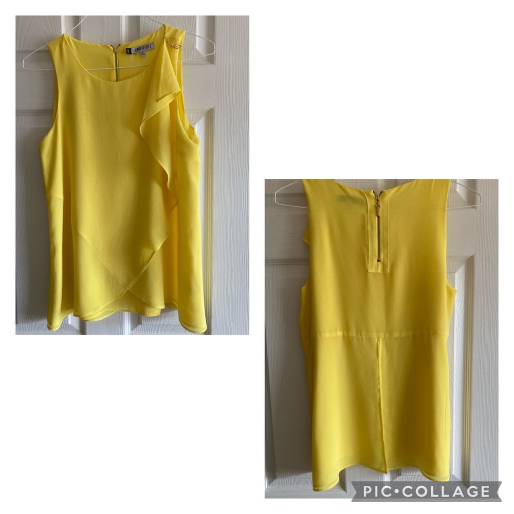 Jeniffer Lopez yellow layered tunic top Never worn